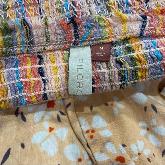 Pilcro Women’s Size M Rainbow Smocked Top Festival Going Out Strapless - Picture 9 of 11